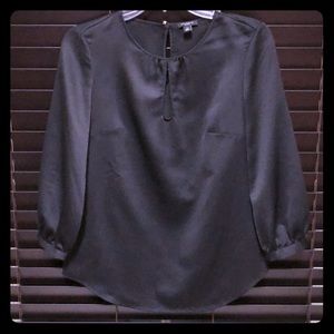 Ann Taylor 3/4 sleeve black top